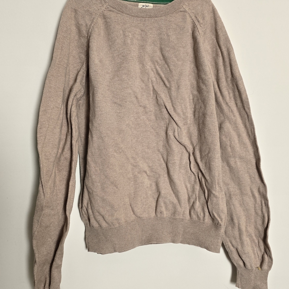 Mini Boden Taupe Crewneck Sweater